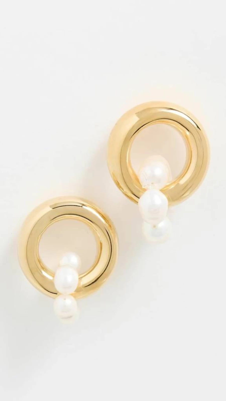 MAYAMAR Women's Elegant Gold Pearl Earrings – Luxury Fashion Jewelry for Women