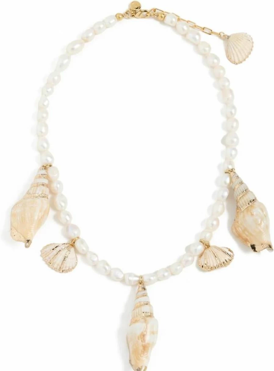 MAYAMAR Women's Seashell Necklace Handmade Beach Jewelry Natural Shell Pendant Coastal Boho Necklace for Women