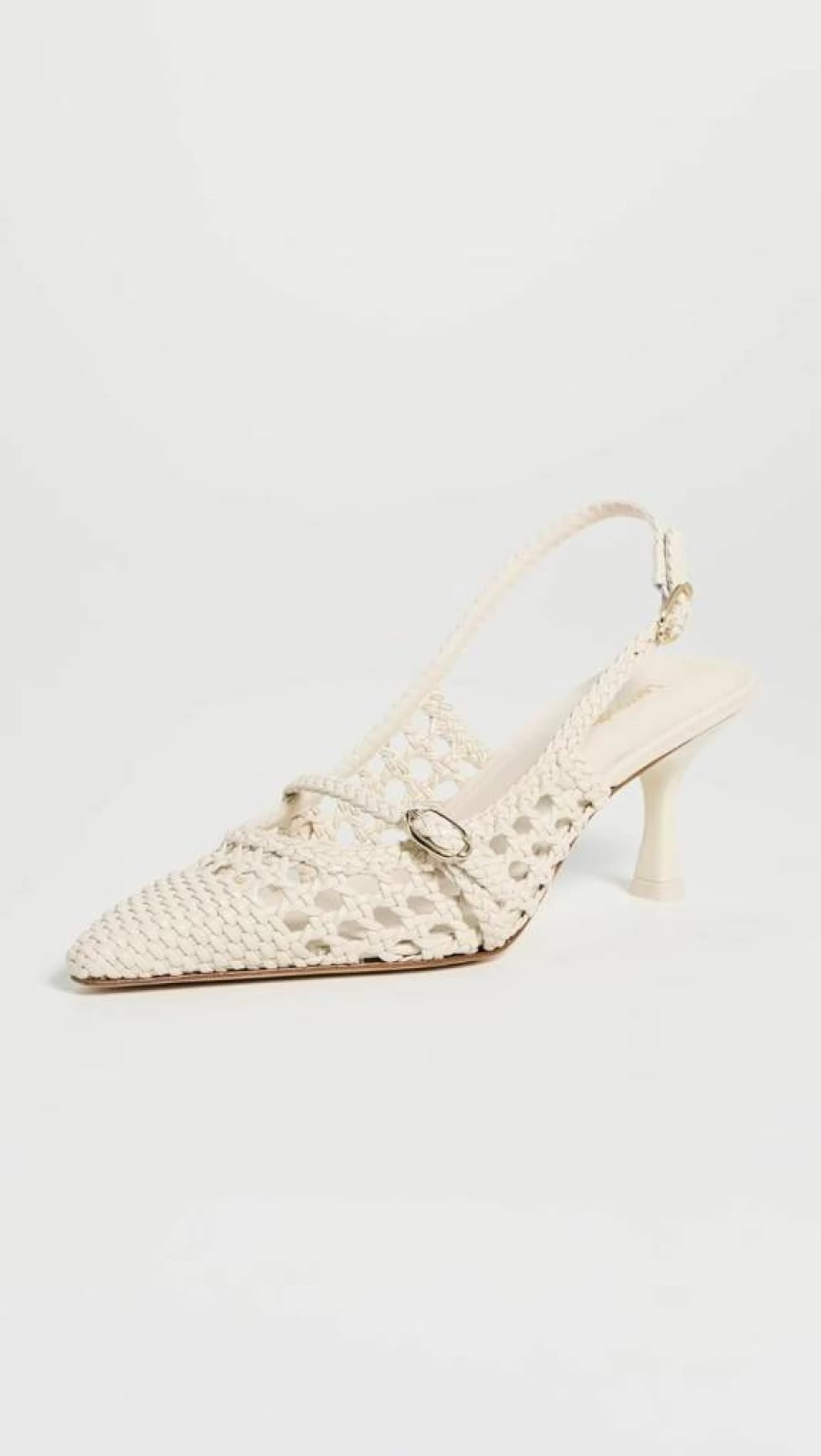Larroude Women's Ines Macrame Slingback Sandals - Stylish Handcrafted Slide Shoes for Women