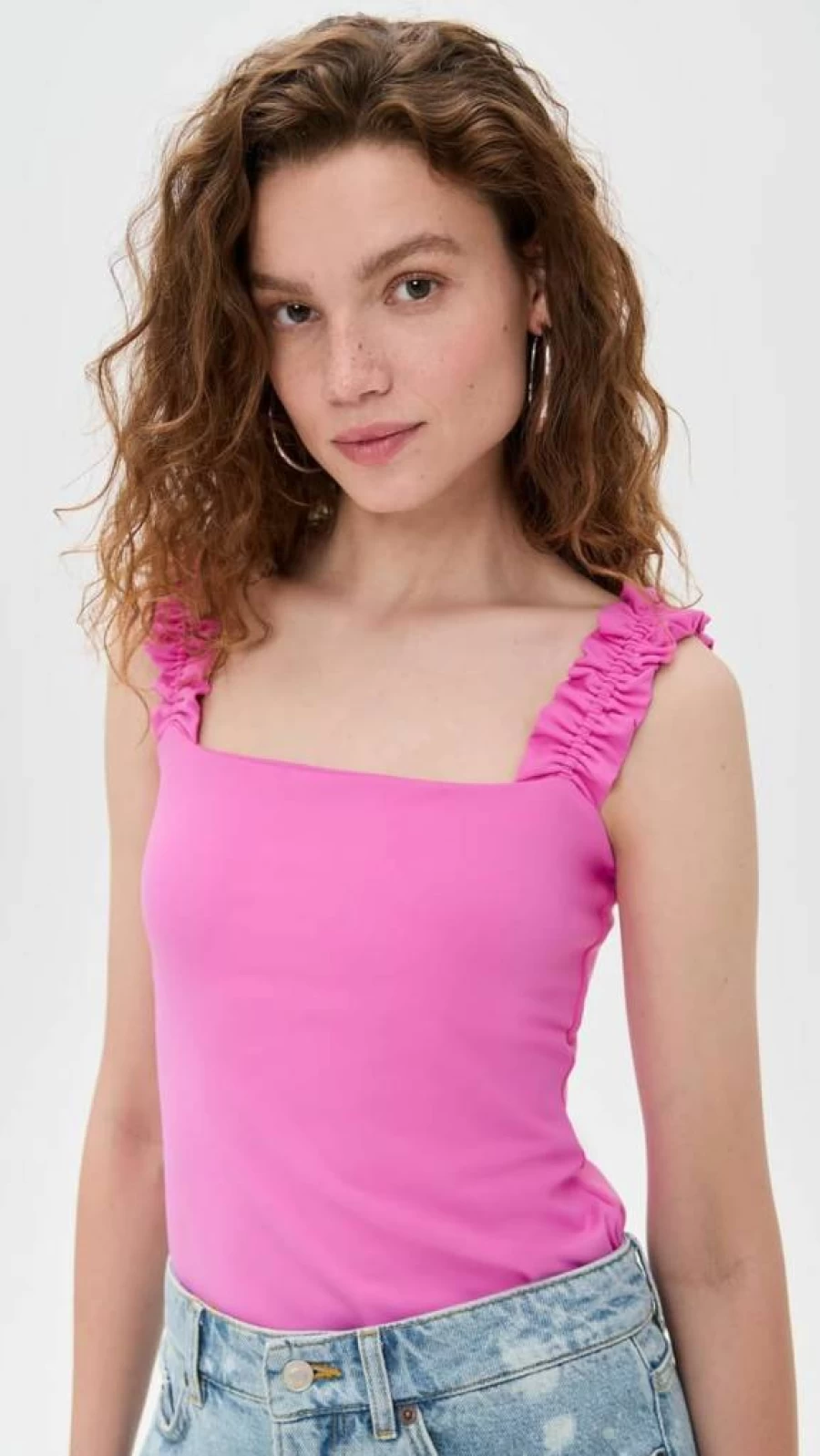 Susana Monaco Women's Ruffled Strap Blouse - Elegant Feminine Top for Casual Wear