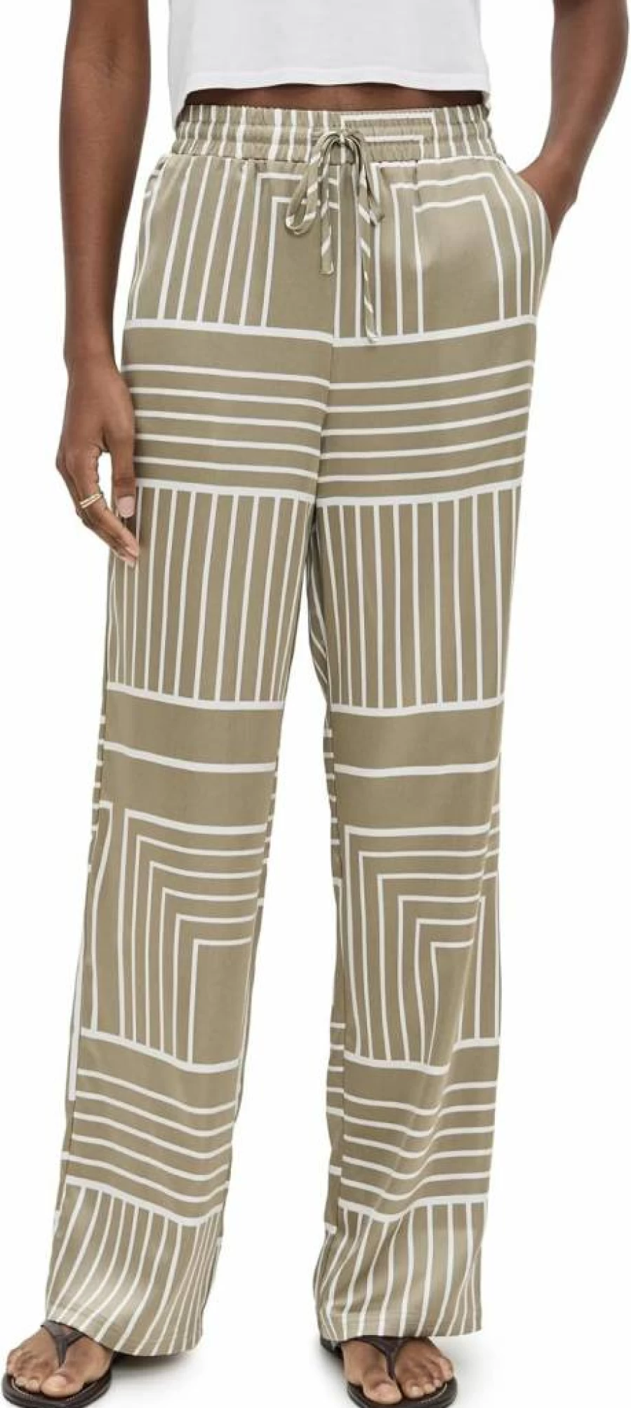 4TH & RECKLESS Women's Amira High-Waisted Trousers - Stylish Casual Pants for Women