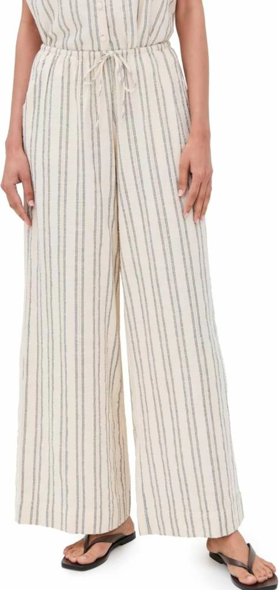 Z SUPPLY Women's Soleil Striped Pants - Casual Comfort Fit High-Waisted Beach Trousers