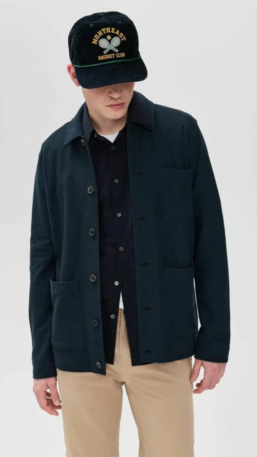 Billy Reid Men's Pique Chore Jacket - Classic Cotton Workwear Style