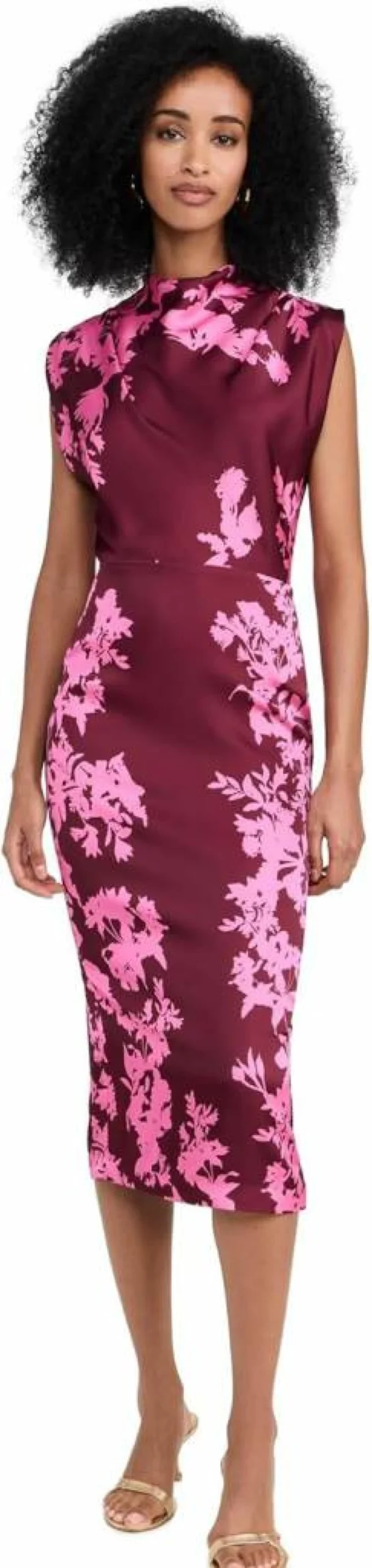 Hemant & Nandita Women's Sleeveless Midi Dress - Elegant Summer Casual A-Line Outfit