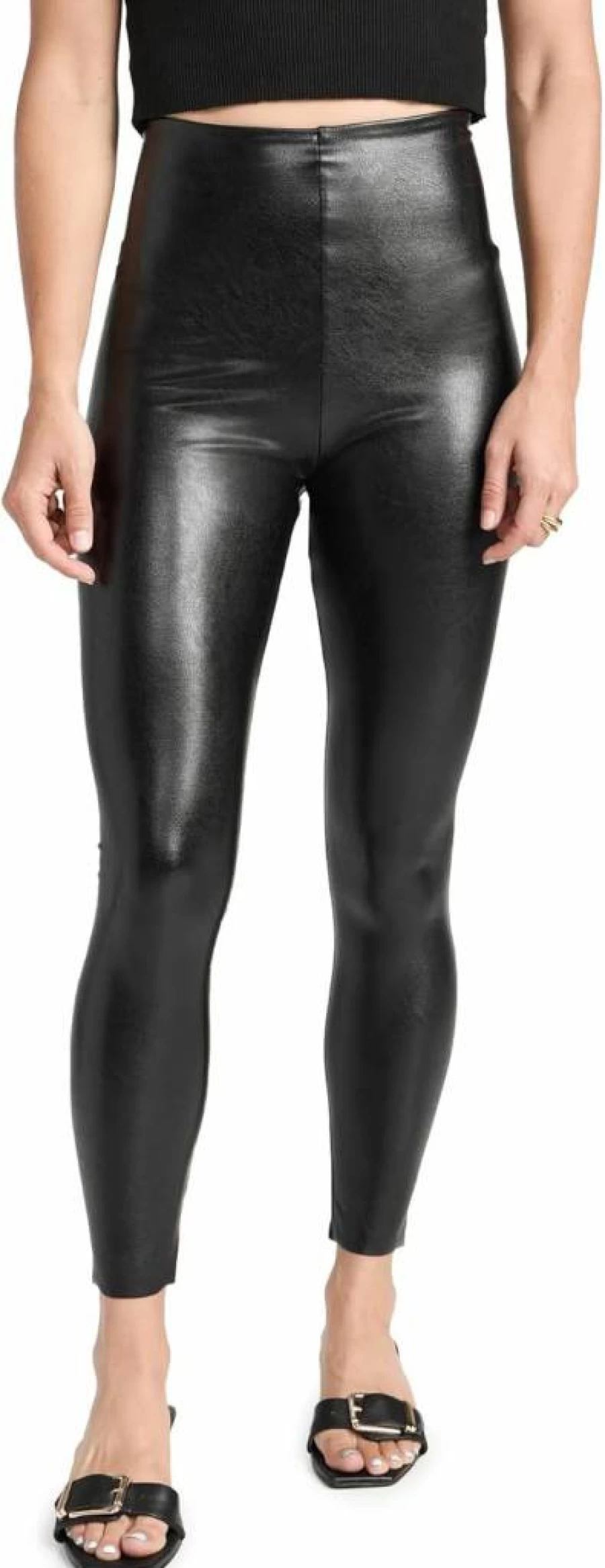 Commando Petite Faux Leather Leggings for Women - Perfect Control High-Waisted Tummy Shaping