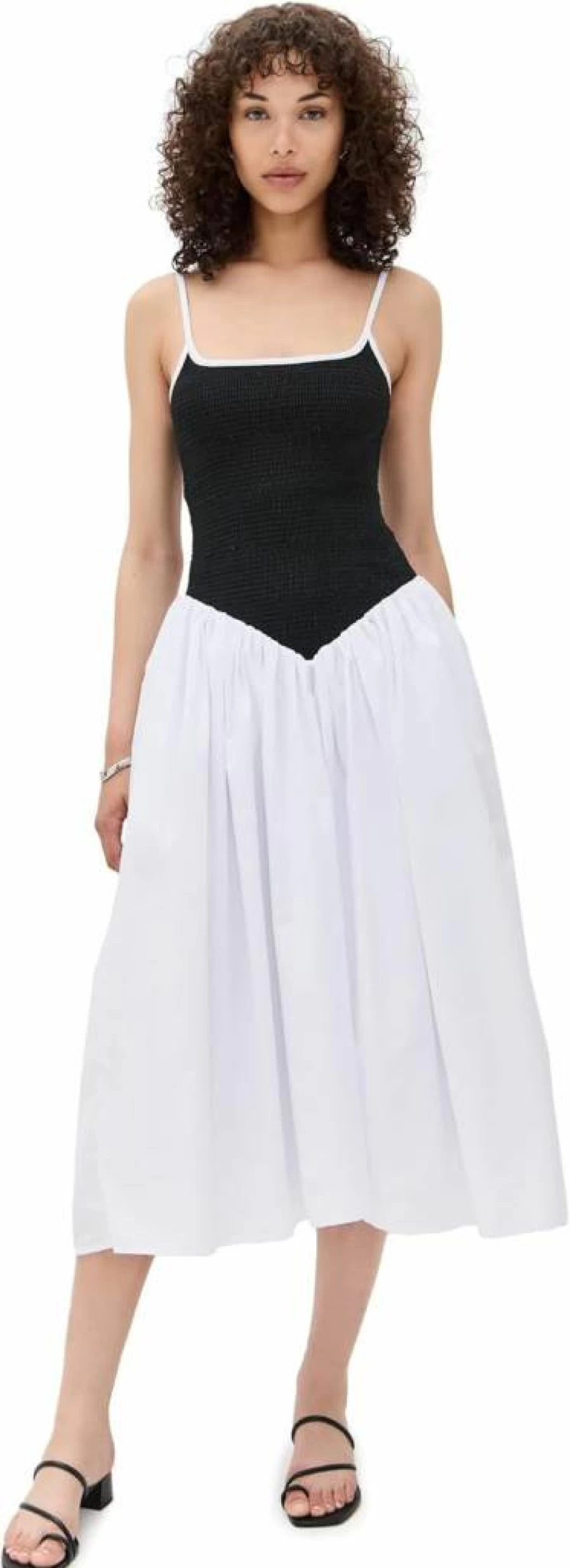 Pitusa Women's Odette Smocked Dress - Flowy Summer Dress with Feminine Details