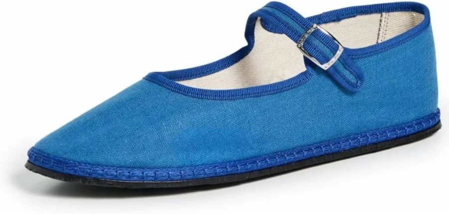 ViBi VENEZiA Women's Classic Linen Mary Jane Shoes – Comfortable & Stylish Flat Loafers