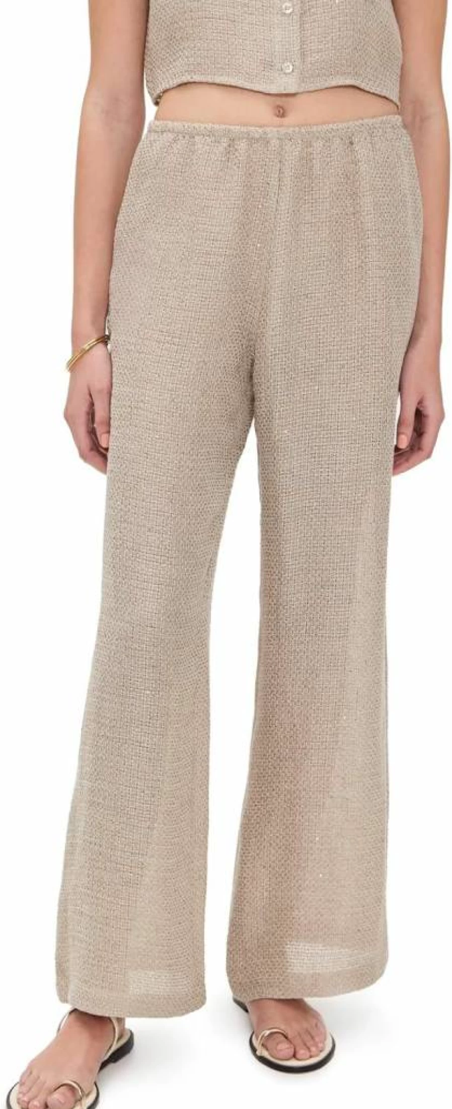 Leset Women's Stella High-Waisted Wide Leg Pants - Comfortable & Stylish Trousers for Everyday Wear