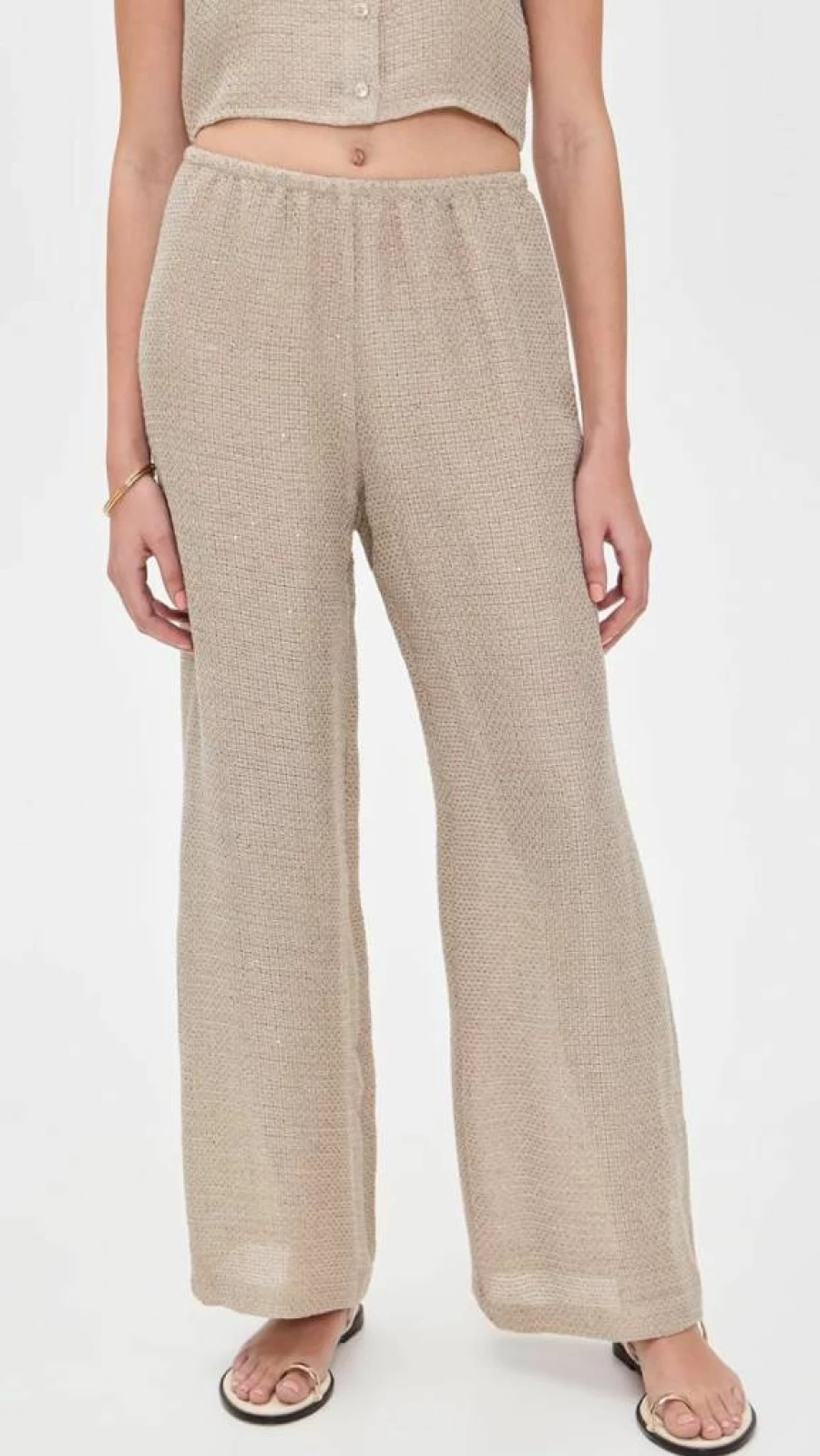 Leset Women's Stella High-Waisted Wide Leg Pants - Comfortable & Stylish Trousers for Everyday Wear