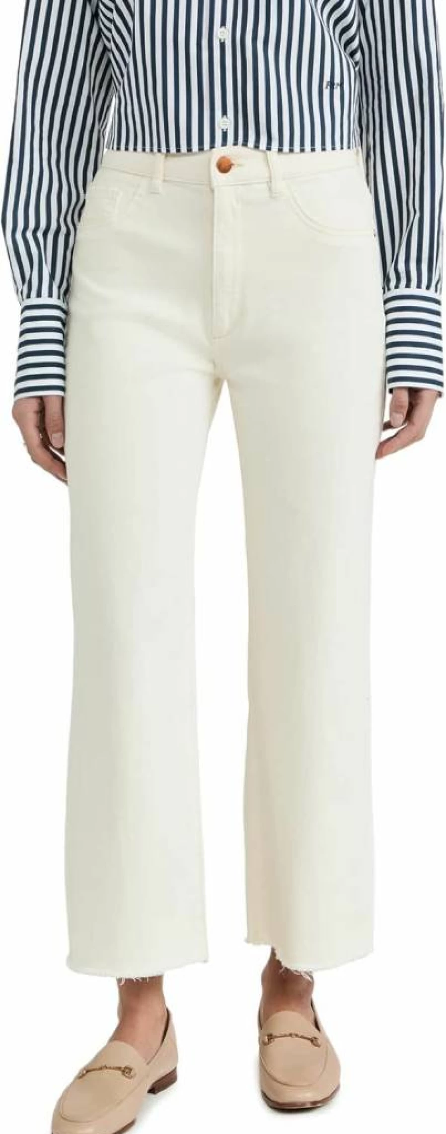 DL1961 Women's Hepburn High Rise Wide Leg Jeans - Sustainable Denim