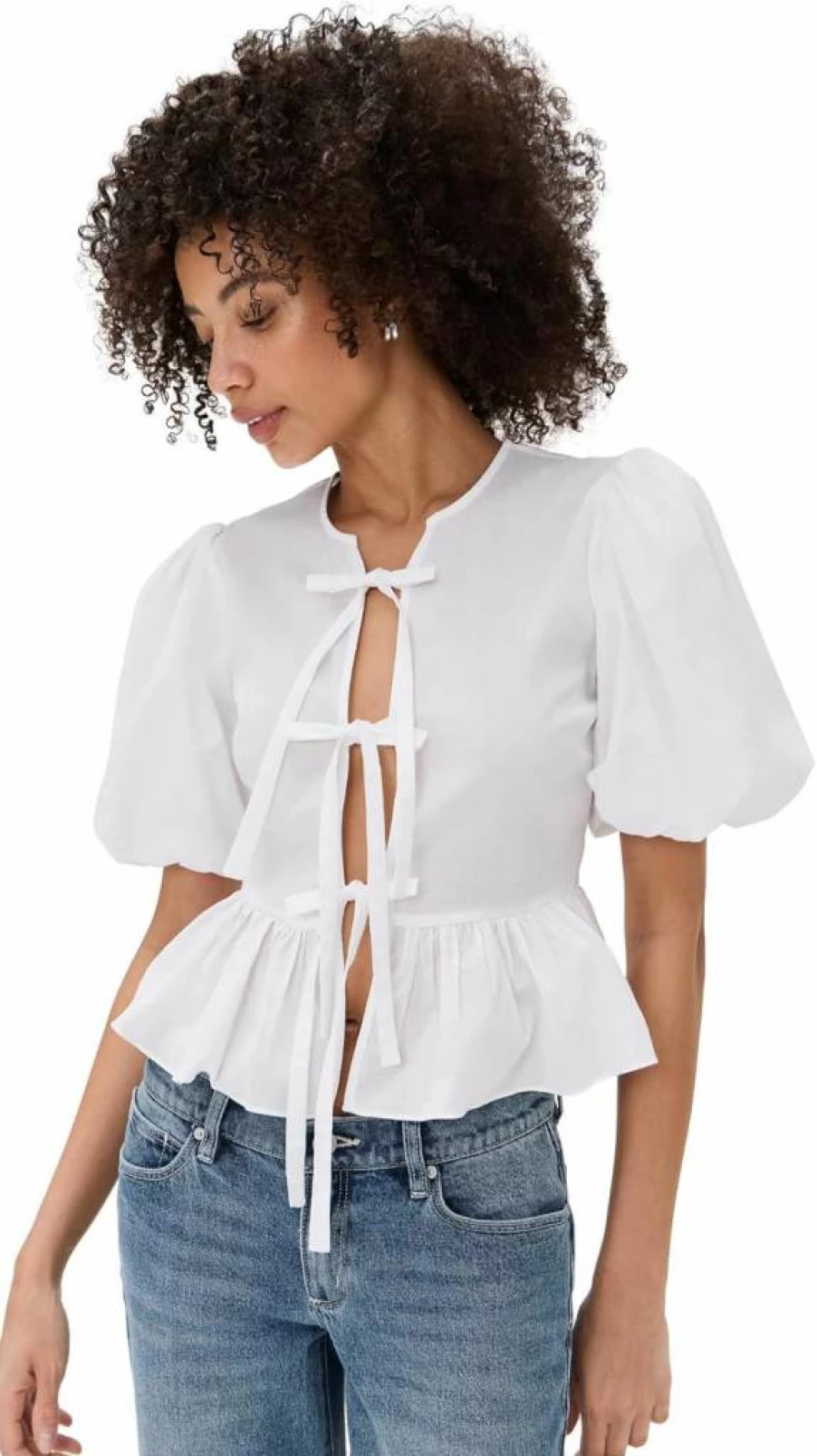 Playa Lucila Women's Stylish Front Tie Blouse - Trendy Casual Tops for Women
