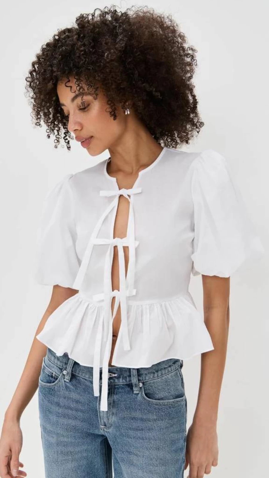 Playa Lucila Women's Stylish Front Tie Blouse - Trendy Casual Tops for Women
