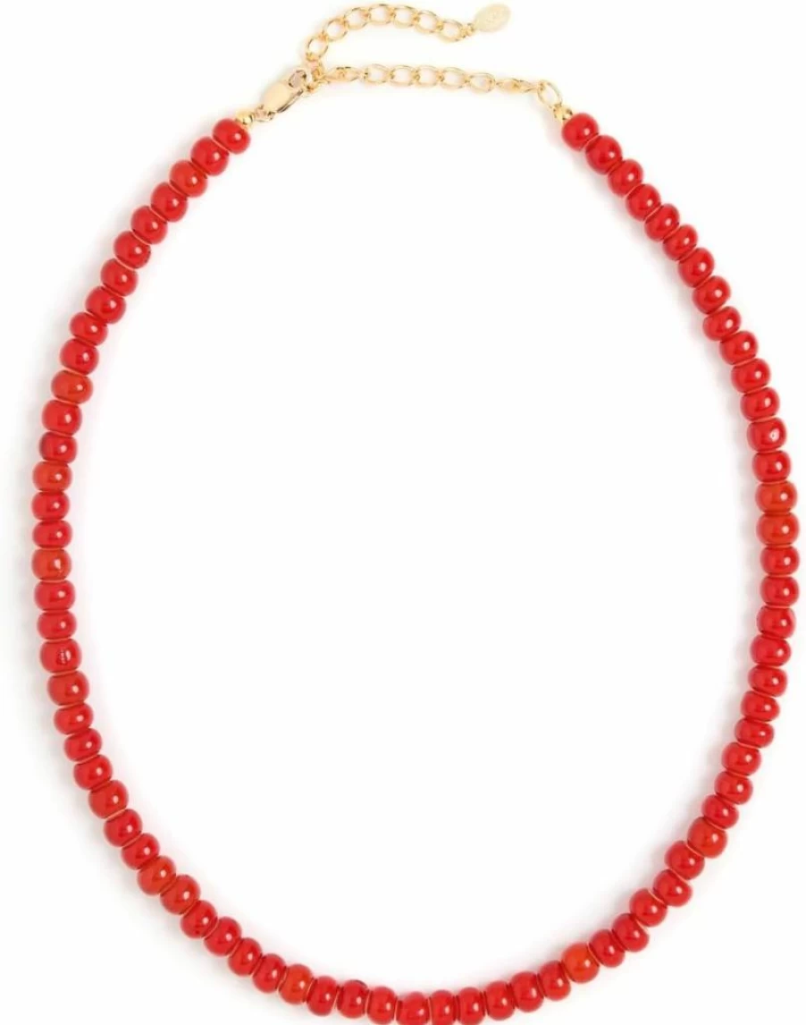 SHASHI Women's Rojo Necklace - Elegant Red Beaded Jewelry for Women