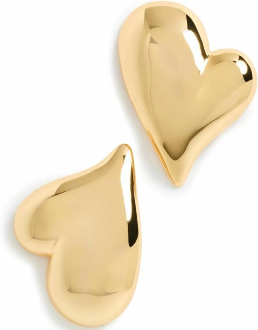 JENNY BIRD Women's Art Heart Button Earrings - Mega Statement Jewelry