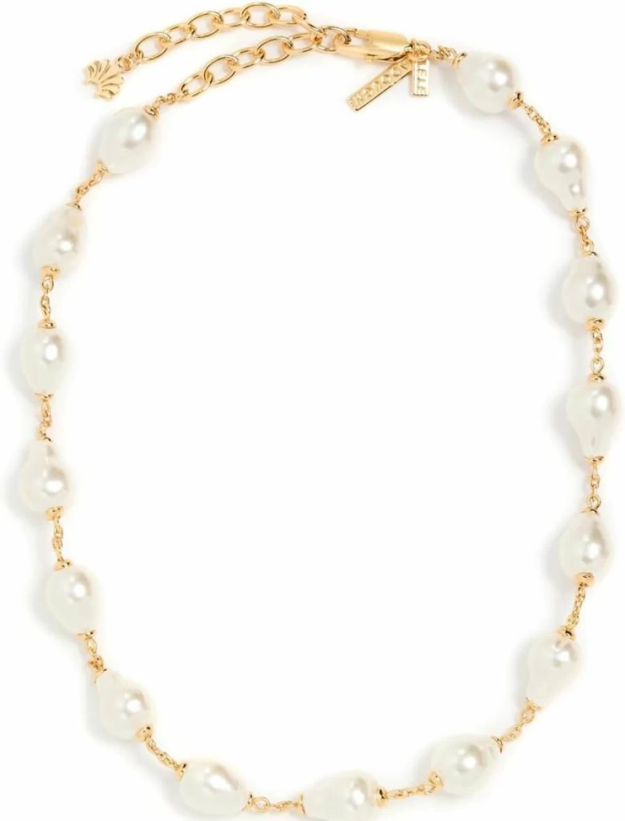 Lele Sadoughi Women's Pearl Station Necklace - Elegant Layered Pearl Jewelry for Women