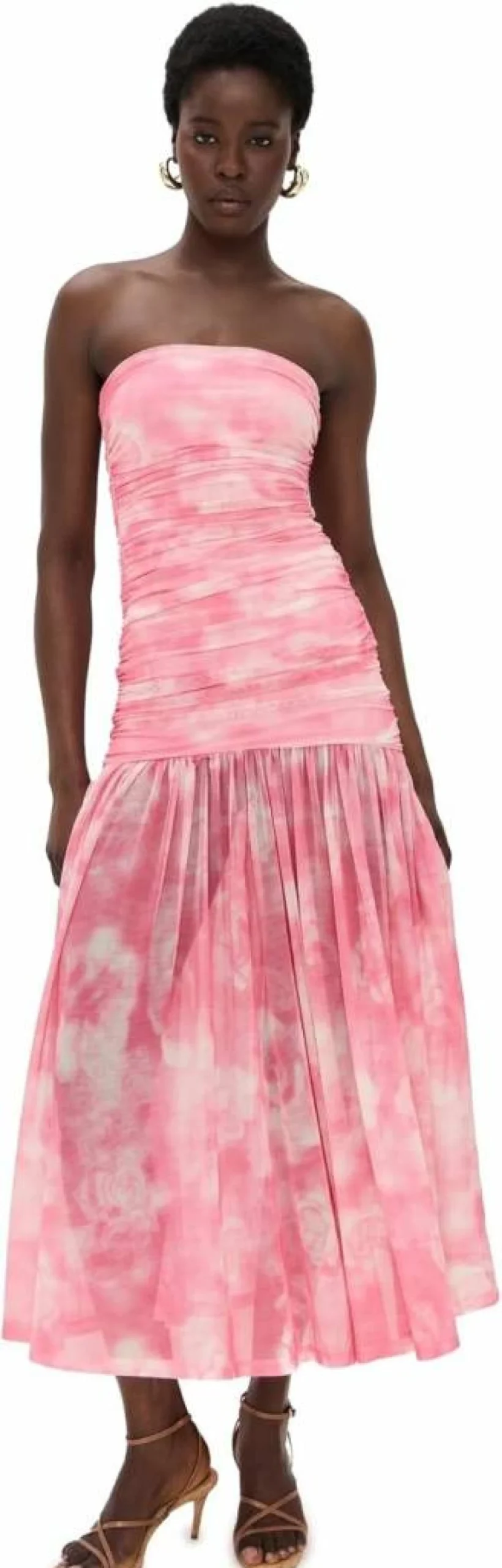 Bardot Solana Floral Print Mesh Maxi Dress for Women - Elegant Boho Summer Dress