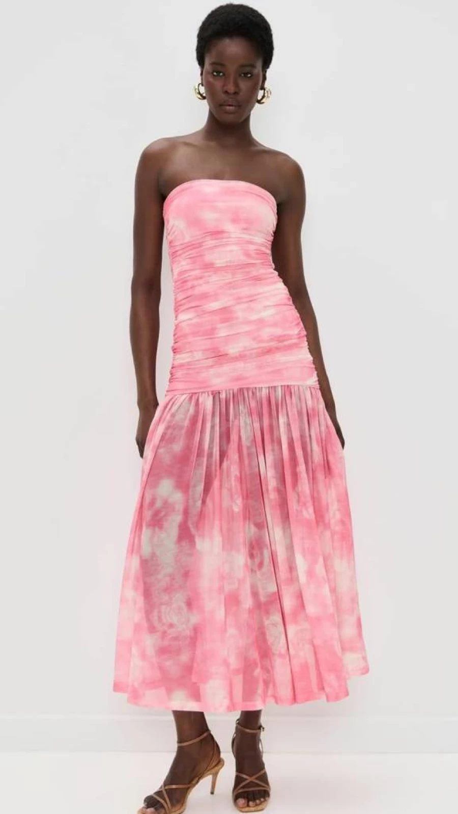 Bardot Solana Floral Print Mesh Maxi Dress for Women - Elegant Boho Summer Dress