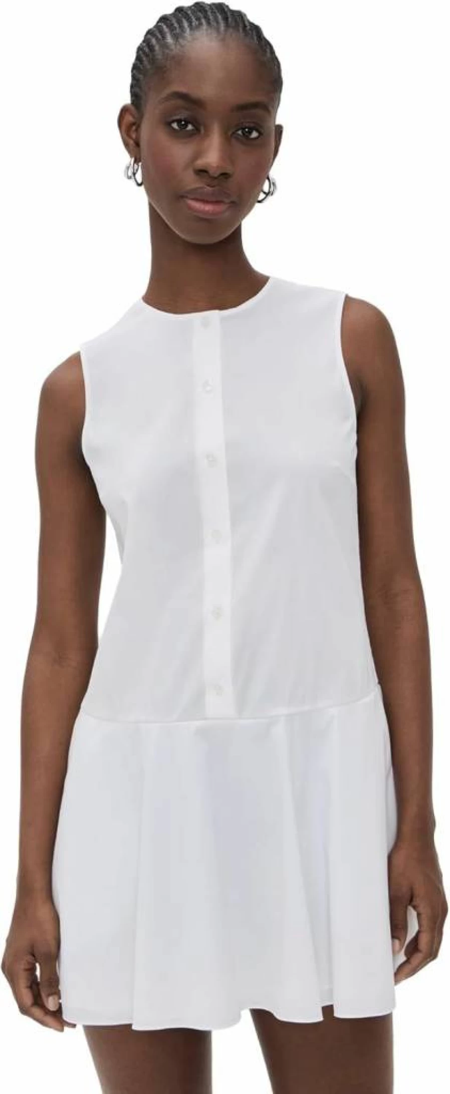 Theory Women's Sleeveless Mini Dress - Classic Black Office Dress for Women