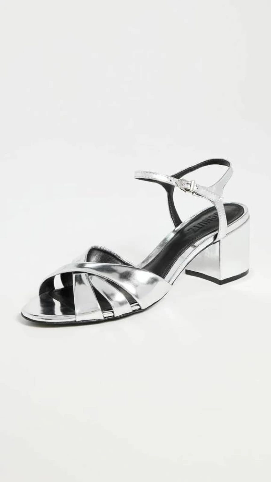 SCHUTZ Keffa Block Heel Sandals for Women - Mid Height Summer Slide Shoes