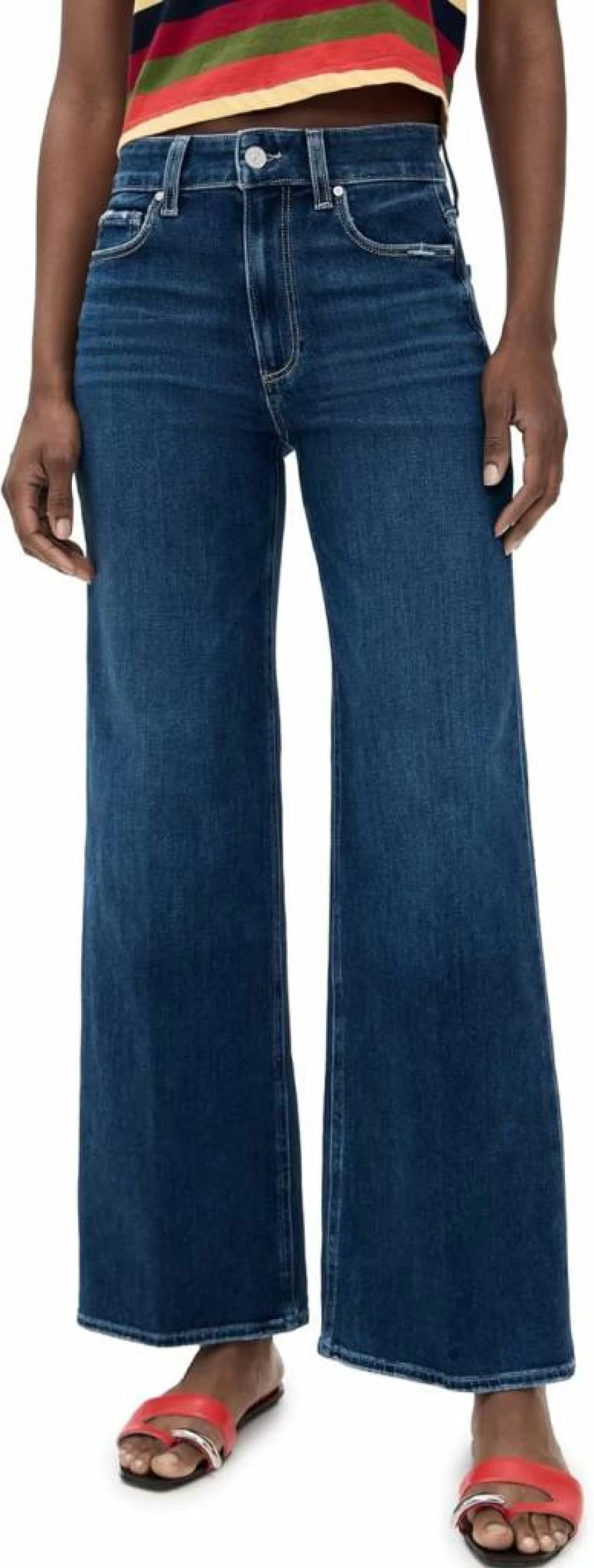 PAIGE Women's Anessa High-Rise Dresden Flare Jeans 31" Denim Pants