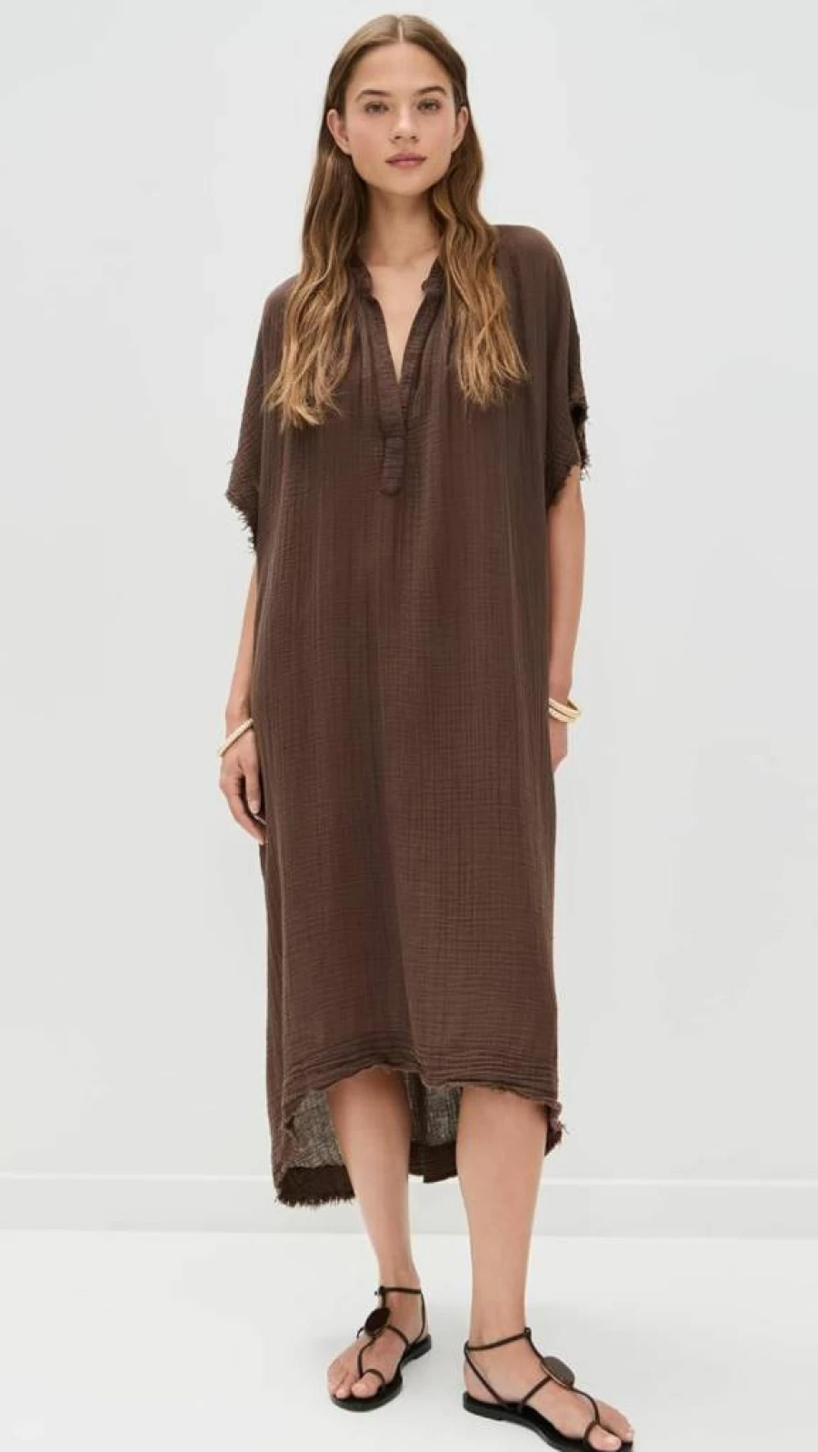 9SEED Women's Tunisian Dress - Traditional Handmade Embroidered Maxi Dress for Boho Chic Style