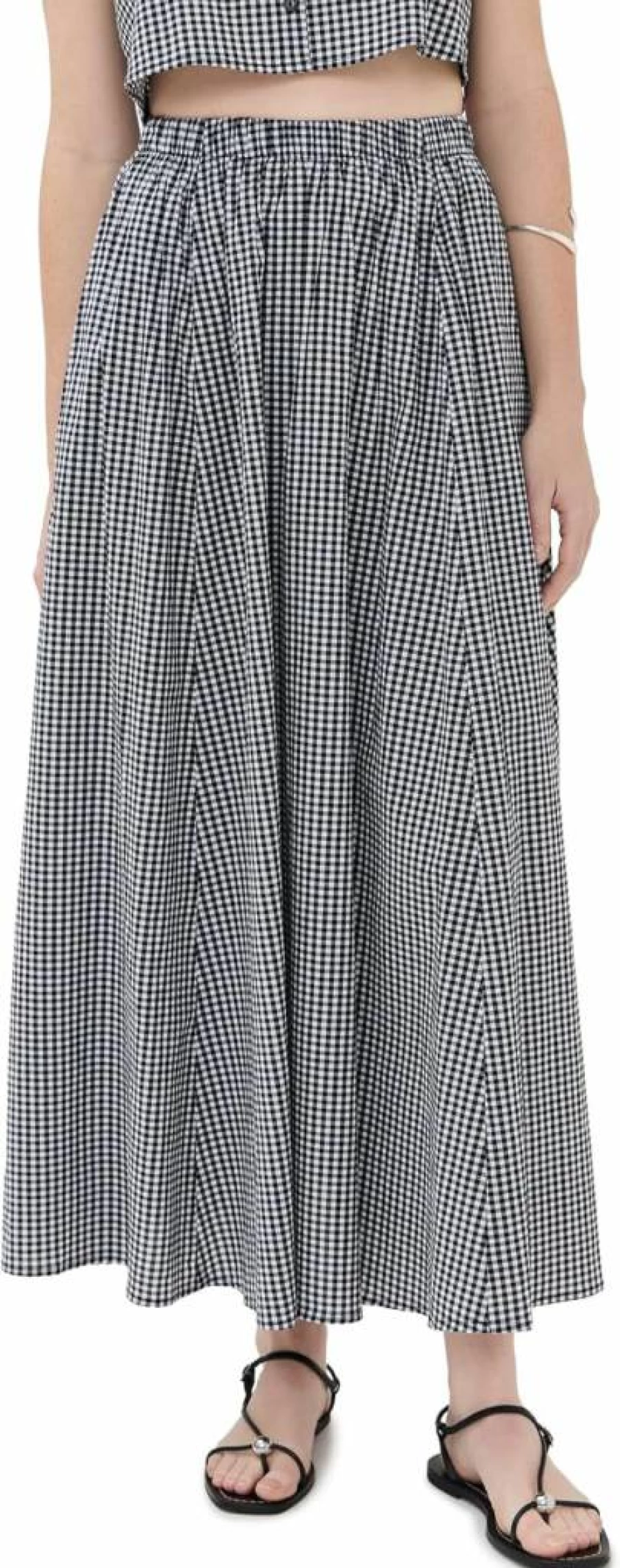 LE BOP Women's Martha Skirt - Stylish High-Waist Flared Midi Skirt for Women