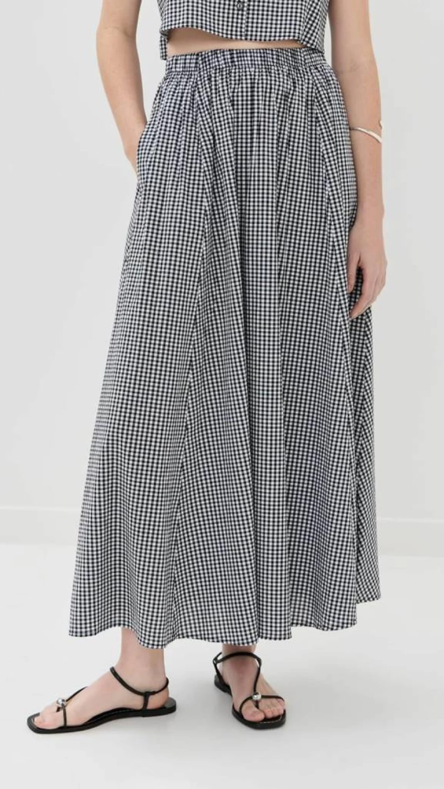 LE BOP Women's Martha Skirt - Stylish High-Waist Flared Midi Skirt for Women