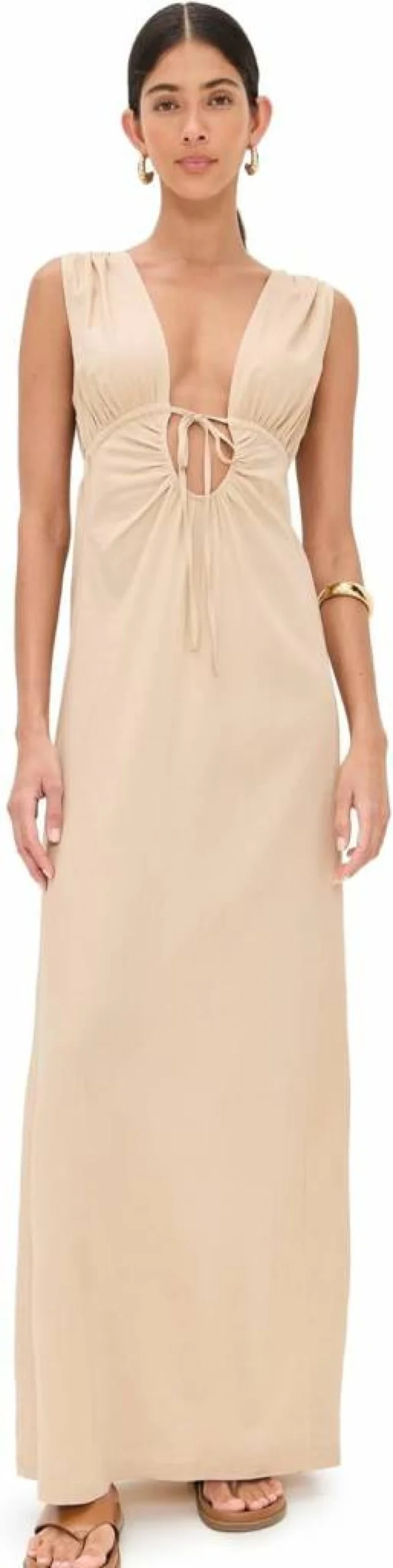 Riot Swim Women's Calli Ruched Front Tie Dress - Stylish Summer Beach Dress for Women