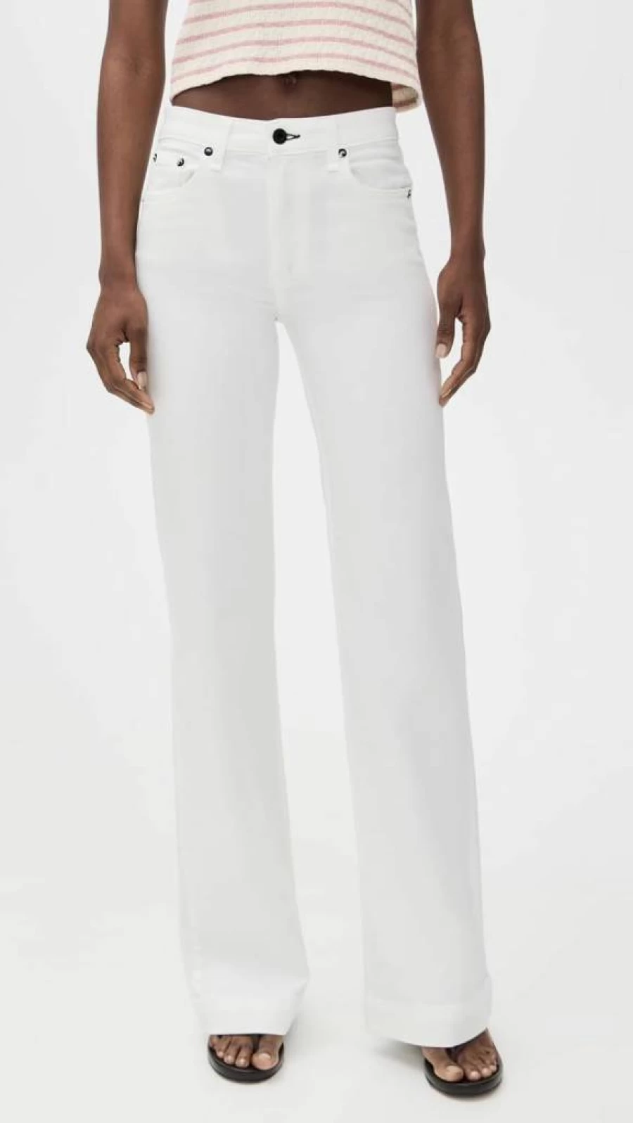 ASKK NY Women's Juniper High-Rise Ivory Slim Fit Jeans
