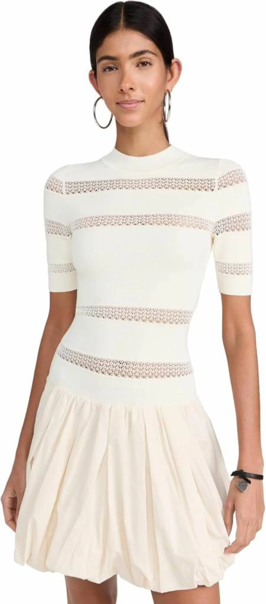 Sea Women's Devon Knit Long Sleeve Mini Dress - Casual Striped Sweater Dress