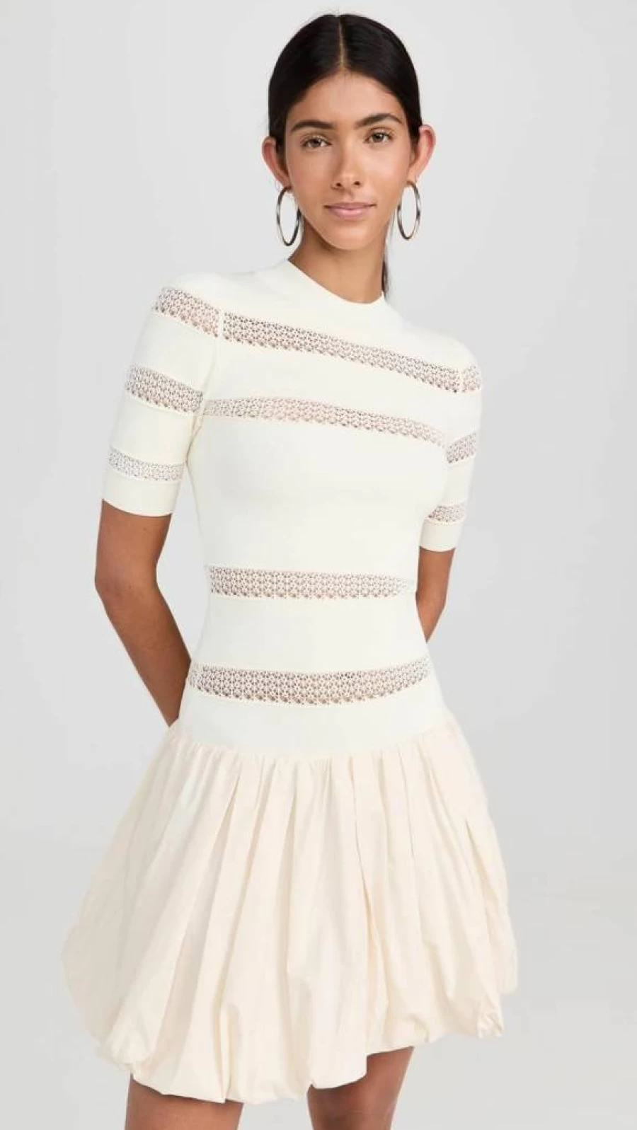 Sea Women's Devon Knit Long Sleeve Mini Dress - Casual Striped Sweater Dress