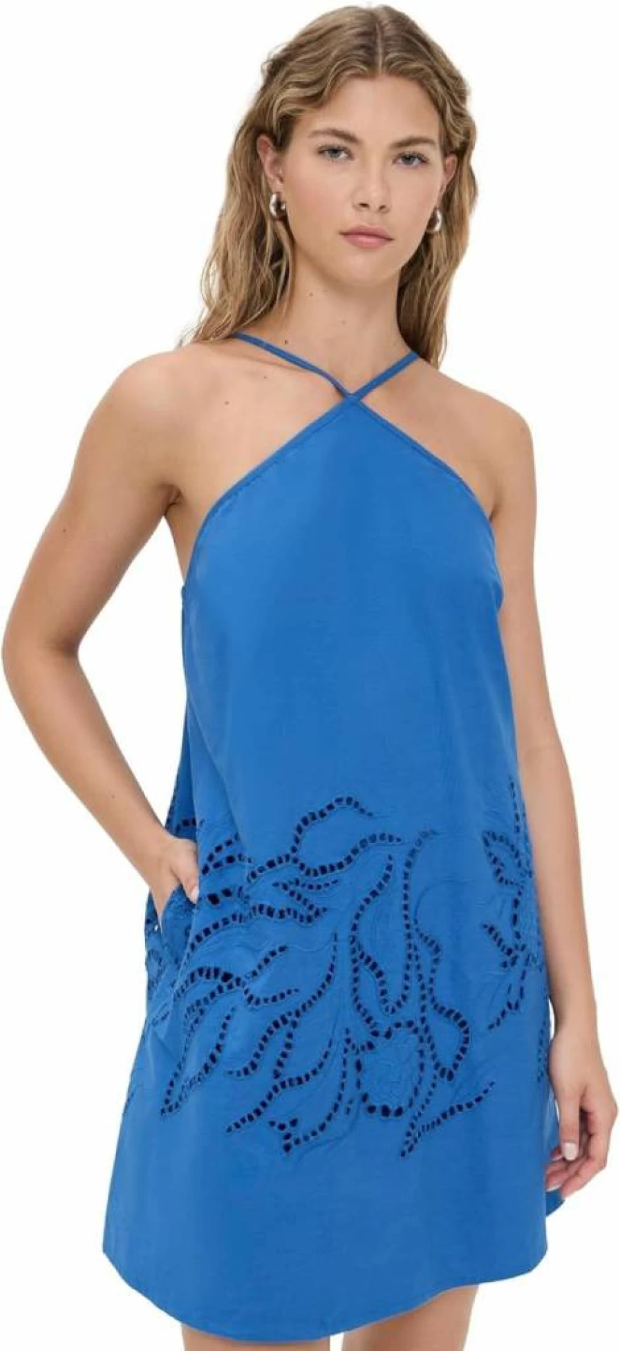 MINKPINK Women's Darla Embroidered Mini Dress - Floral Lace Summer Boho Chic Style