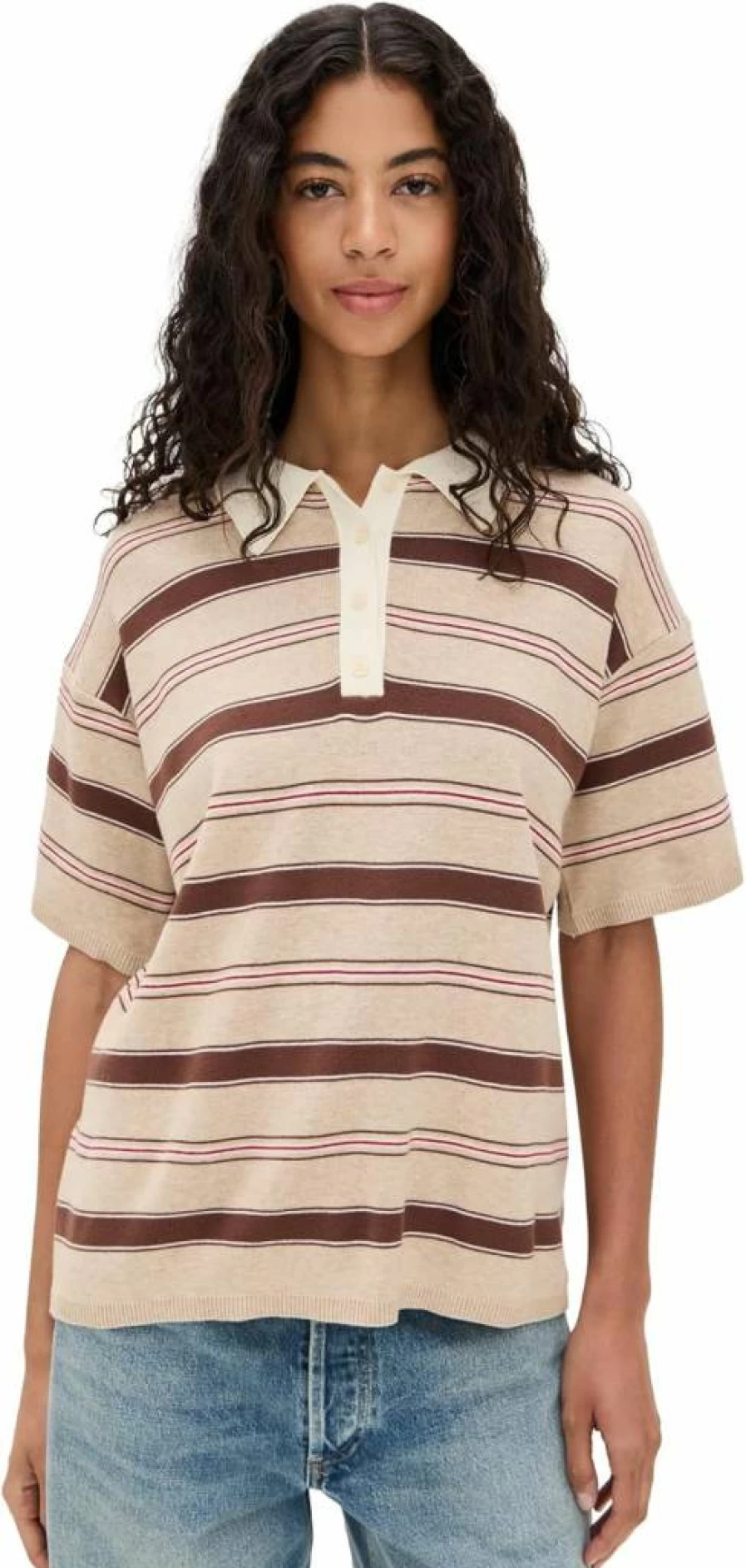 Bailey Rose Women's Stylish Tan Blouse - Elegant Casual Top for Women