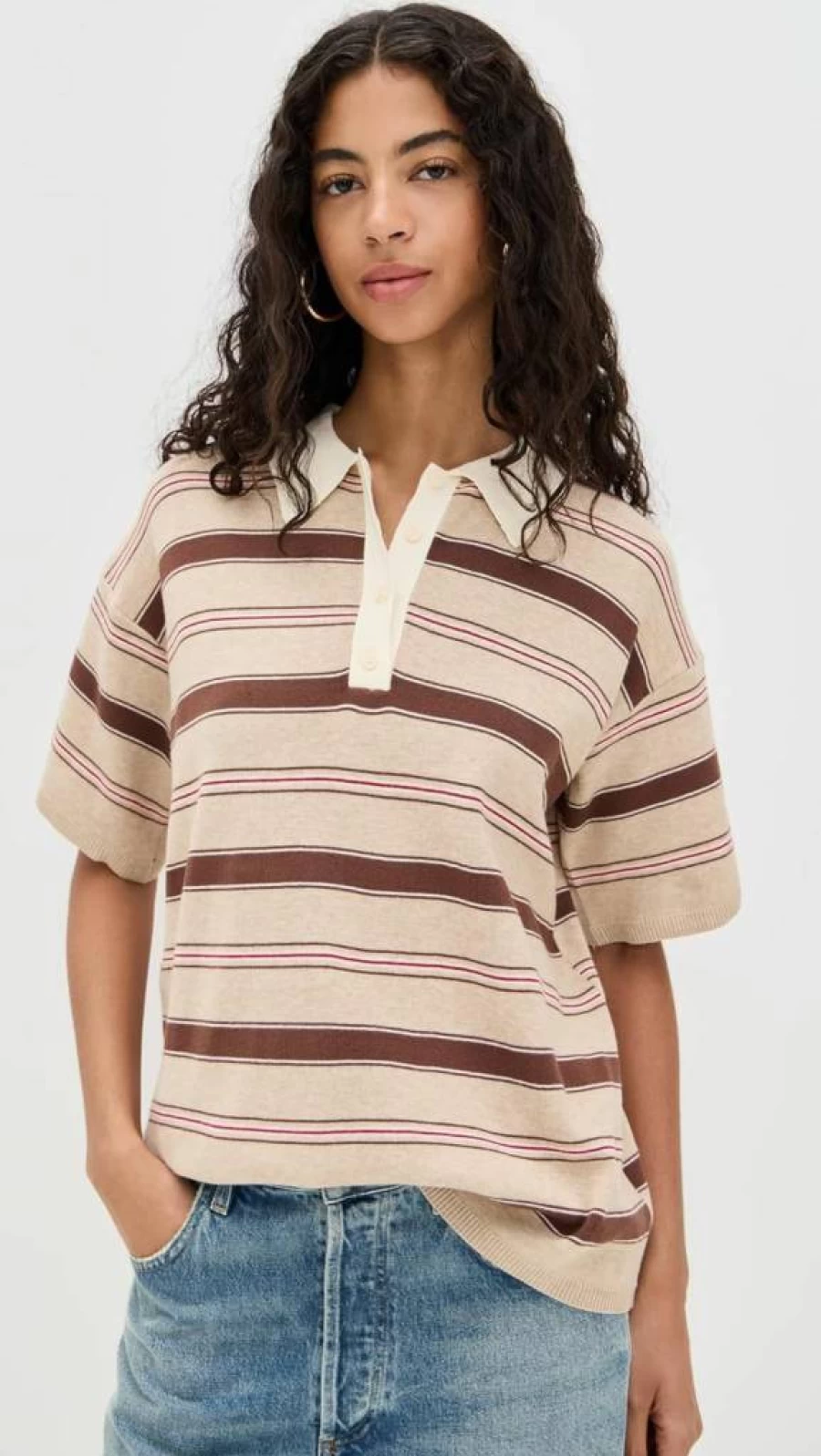 Bailey Rose Women's Stylish Tan Blouse - Elegant Casual Top for Women