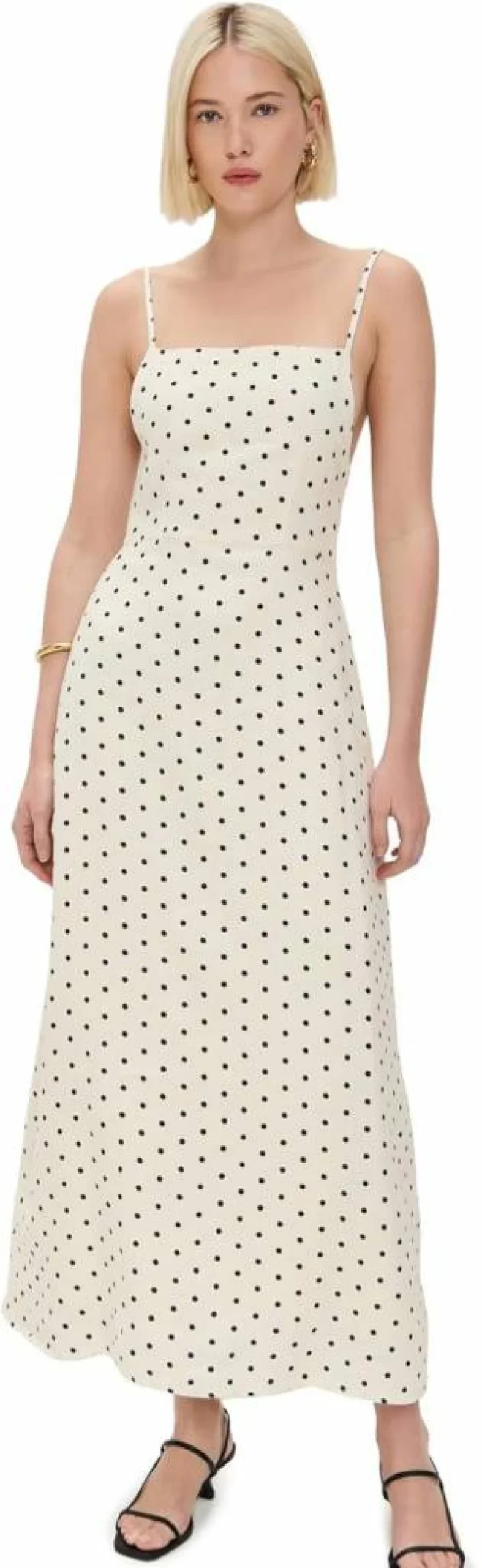 DL1961 Women's Carla Linen Dress - Slim Fit Linen Summer Dress with Button Front