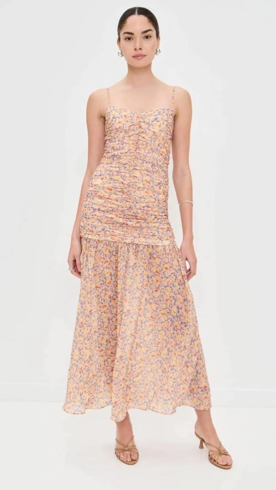 Kika Vargas Women's Pamela Floral Sundress in Yellow for Garden Parties