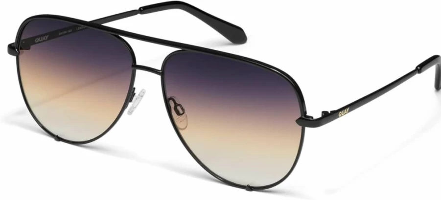 Quay High Key Extra Large Sunglasses for Women - Oversized Retro UV Protection
