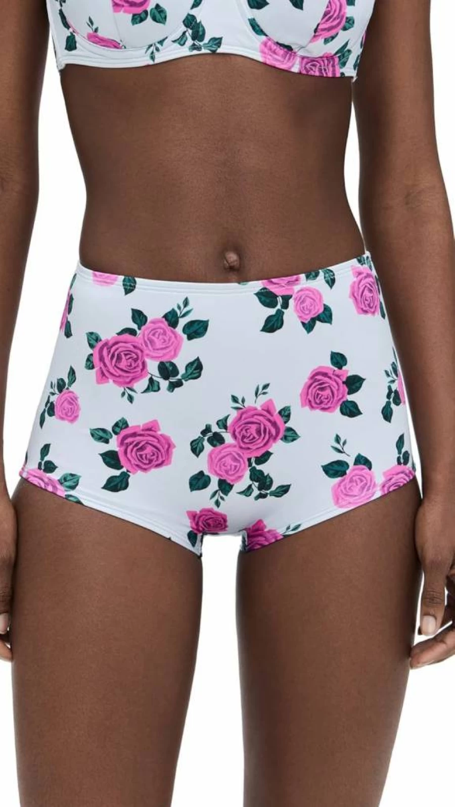 Good American Women's Satin Bikini Swim Shorts - High-Waisted Boyleg Beach Swimwear