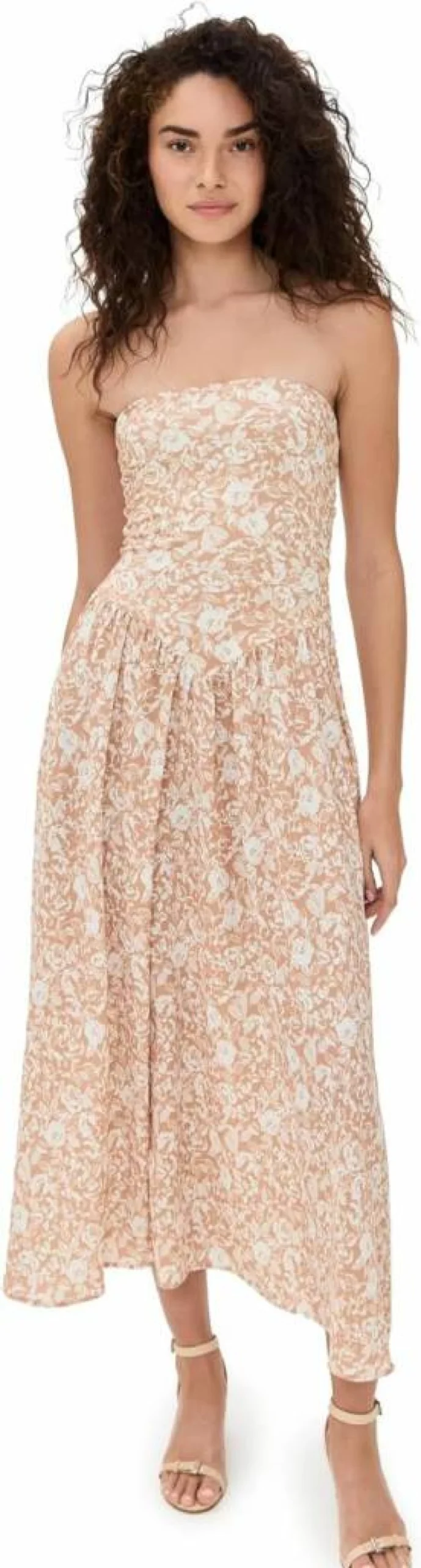 RESA Women's Mackenzie Dress - Elegant Flowy Summer Dress with V-Neck and Floral Print