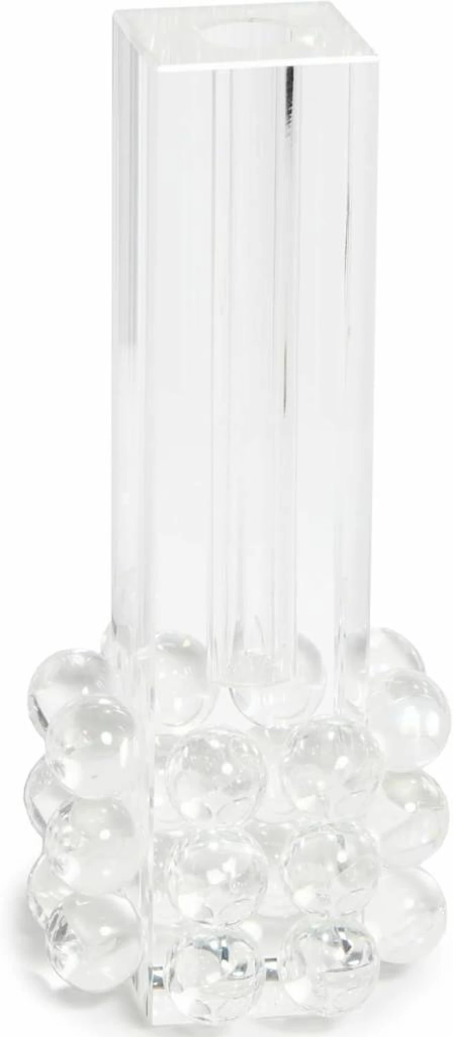 Tizo Design Crystal Glass Bubble Bud Vase for Women - Elegant Floral Decor Gift