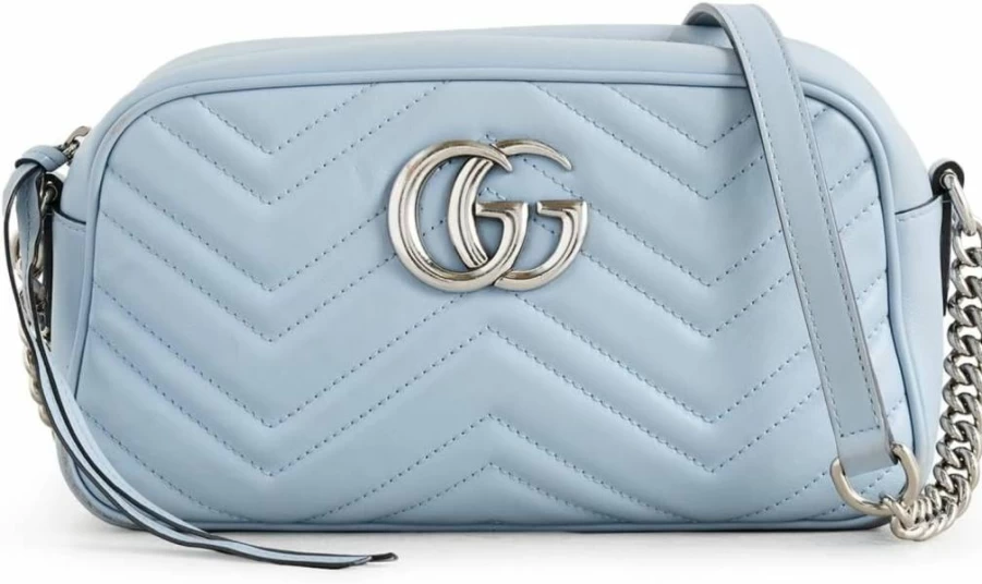 Gucci Women's Small Marmont Matelassé Leather Shoulder Bag Pre-Owned Luxury Handbag