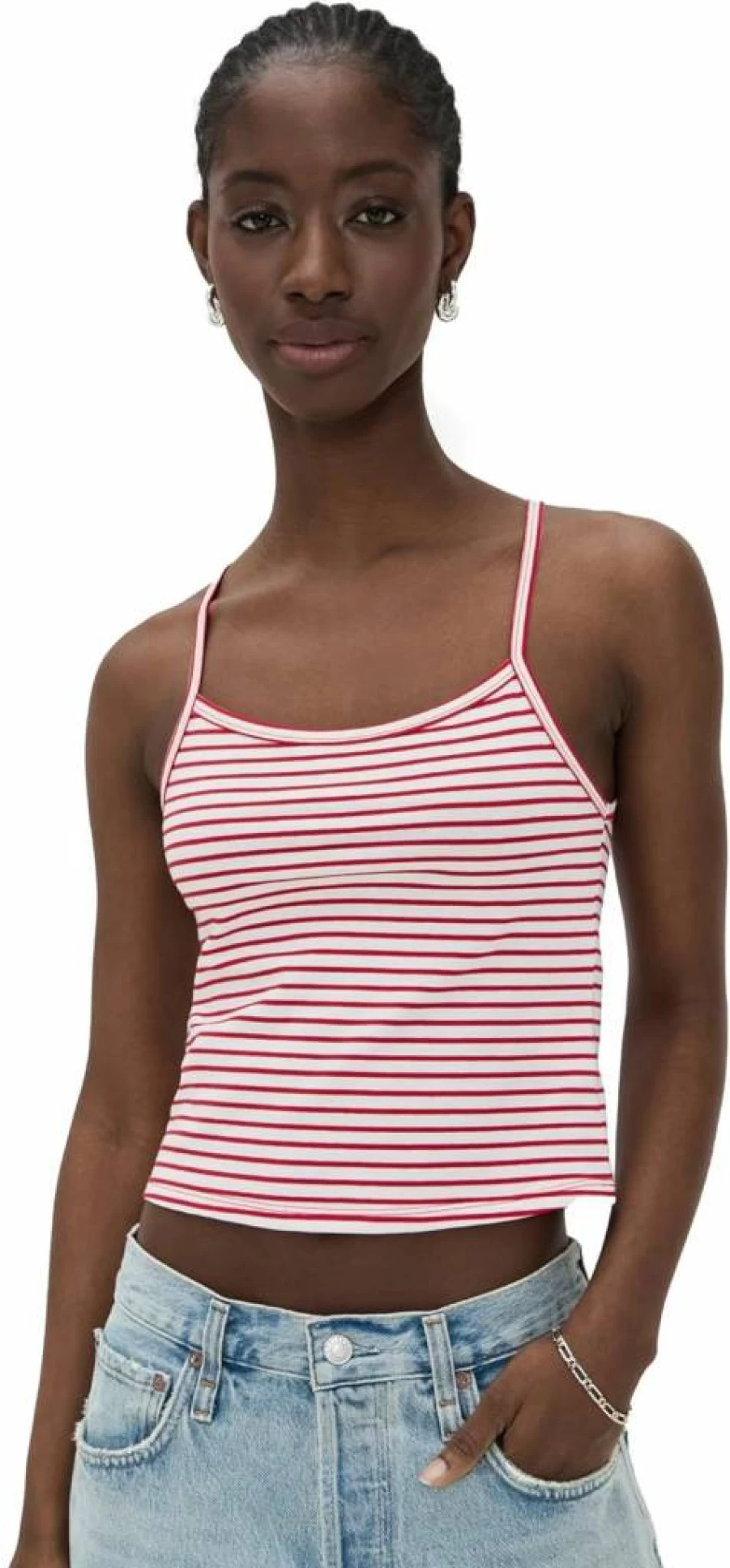Joe's Jeans Women's Everyday Tank Top - Casual Comfort Fit Stretch Cotton Blend