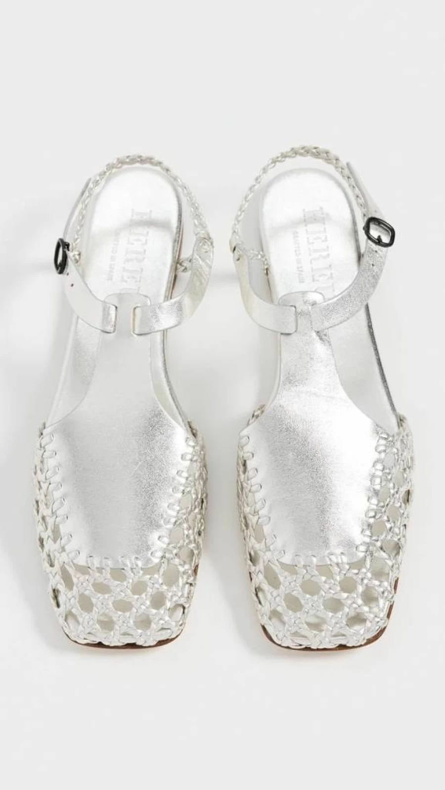 Hereu Women's Reixa Metallic Leather Sandals - Stylish Summer Slide Shoes