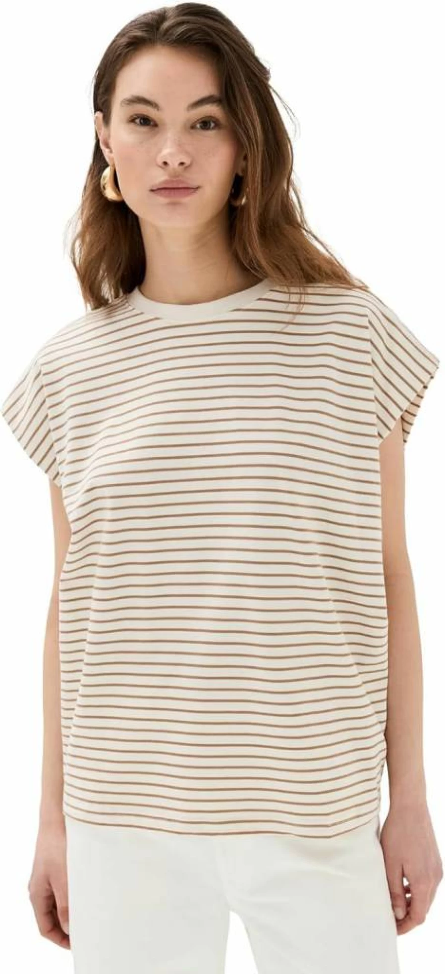 Pistola Denim Women's Trina Muscle Tee - Vintage Washed Denim Top with Relaxed Fit