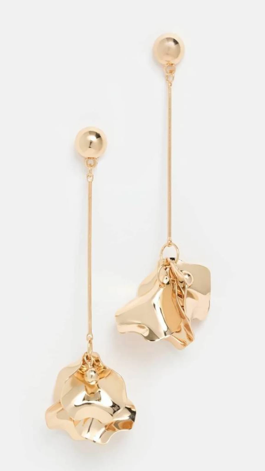 SHASHI Women's Petunia Stud Earrings - Floral Gold-Tone Jewelry for Women