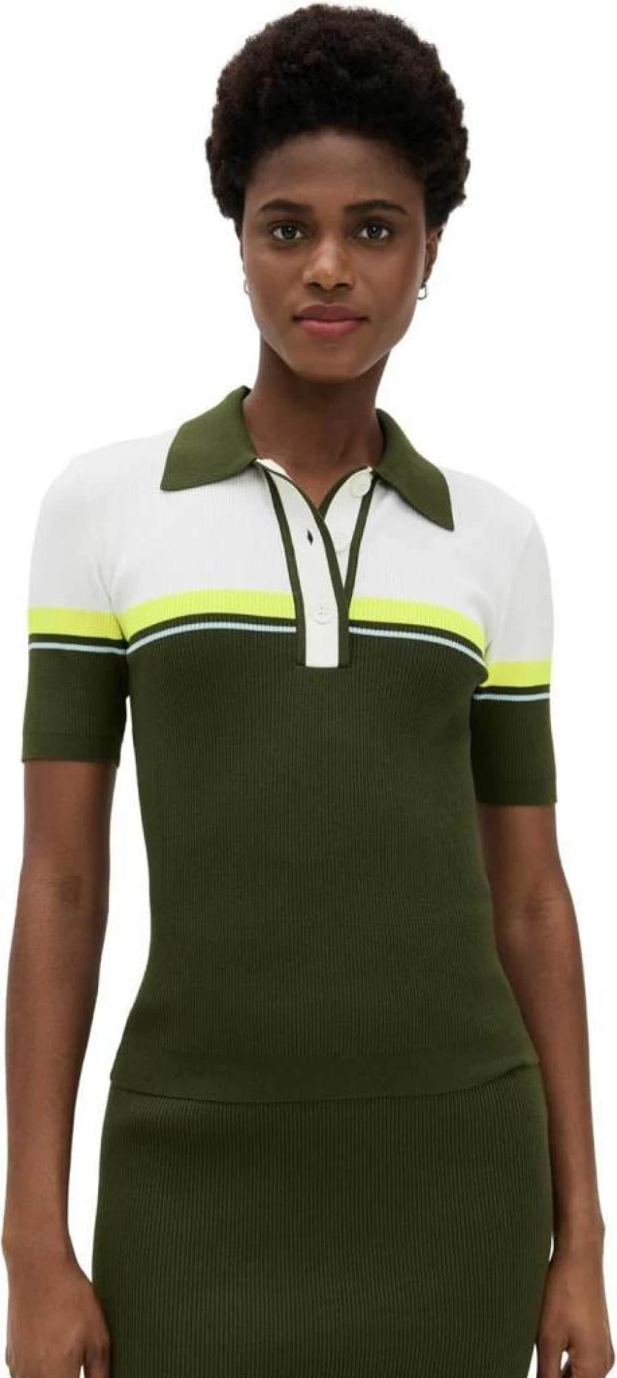 Essentiel Antwerp Women's Ribbed Polo Shirt - Stylish Casual Knit Top