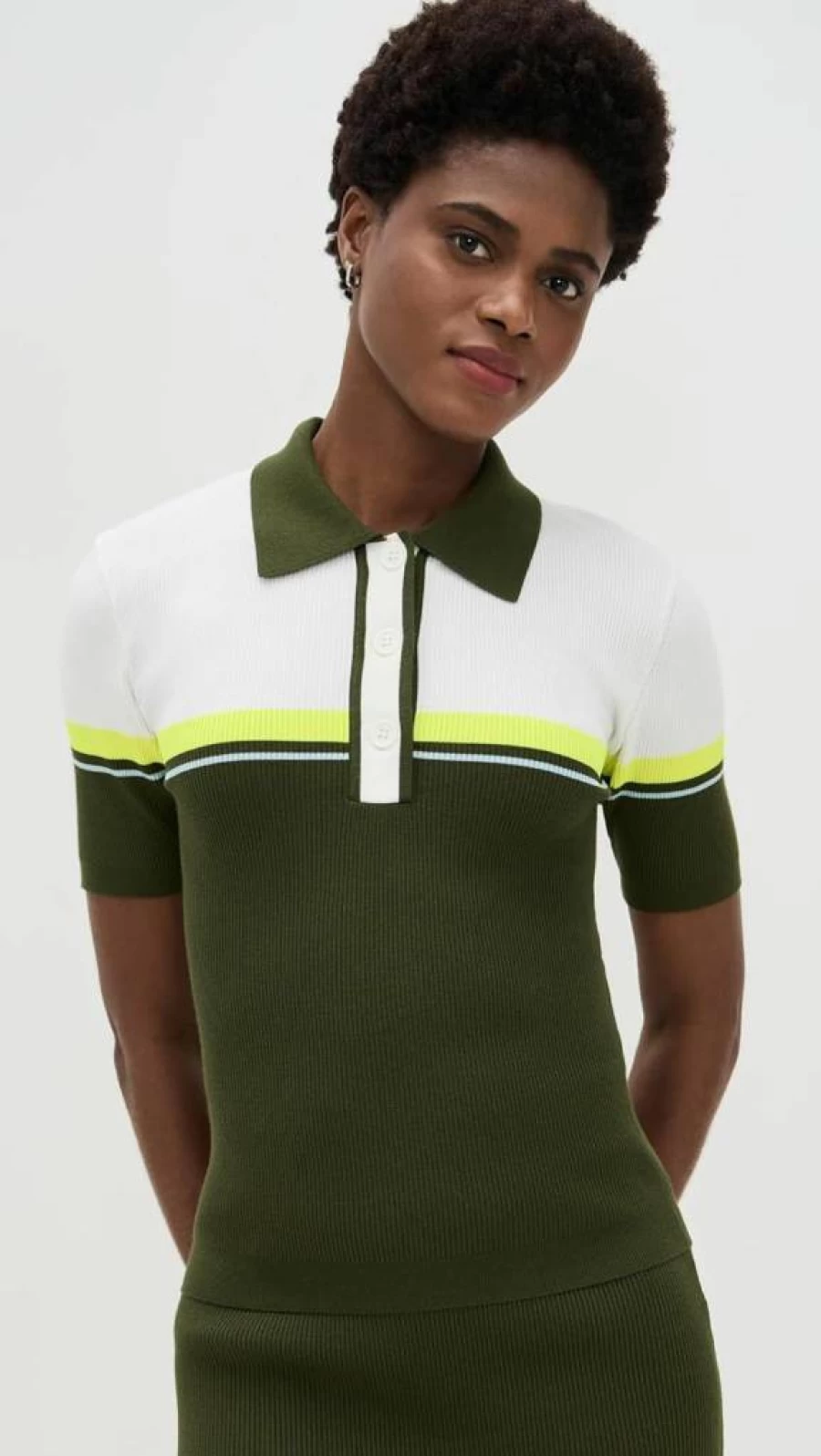 Essentiel Antwerp Women's Ribbed Polo Shirt - Stylish Casual Knit Top