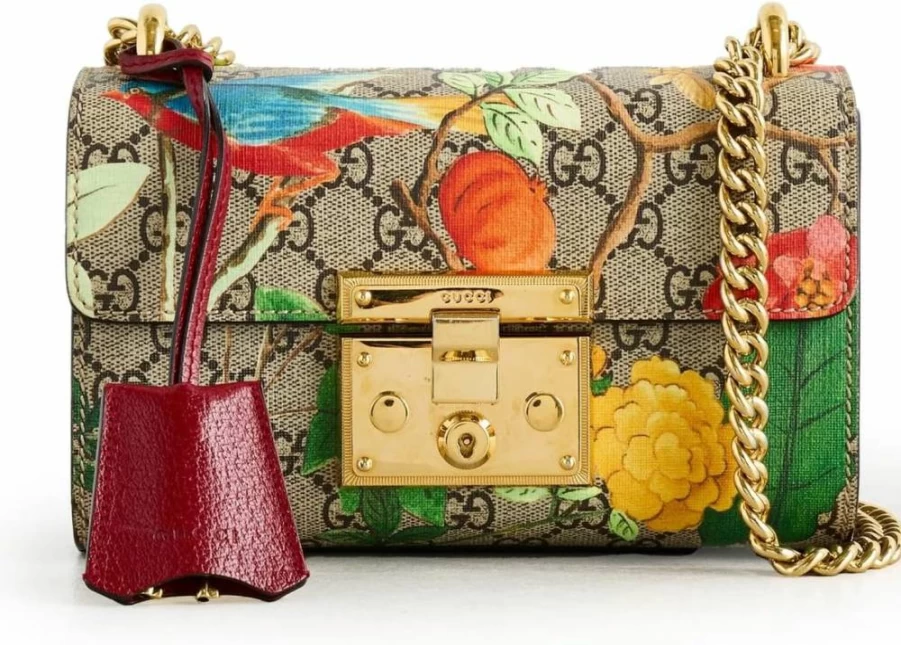 Gucci GG Supreme Padlock Shoulder Bag for Women - Pre-Loved Luxury Handbag