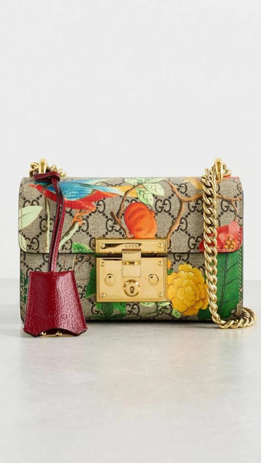 Gucci GG Supreme Padlock Shoulder Bag for Women - Pre-Loved Luxury Handbag