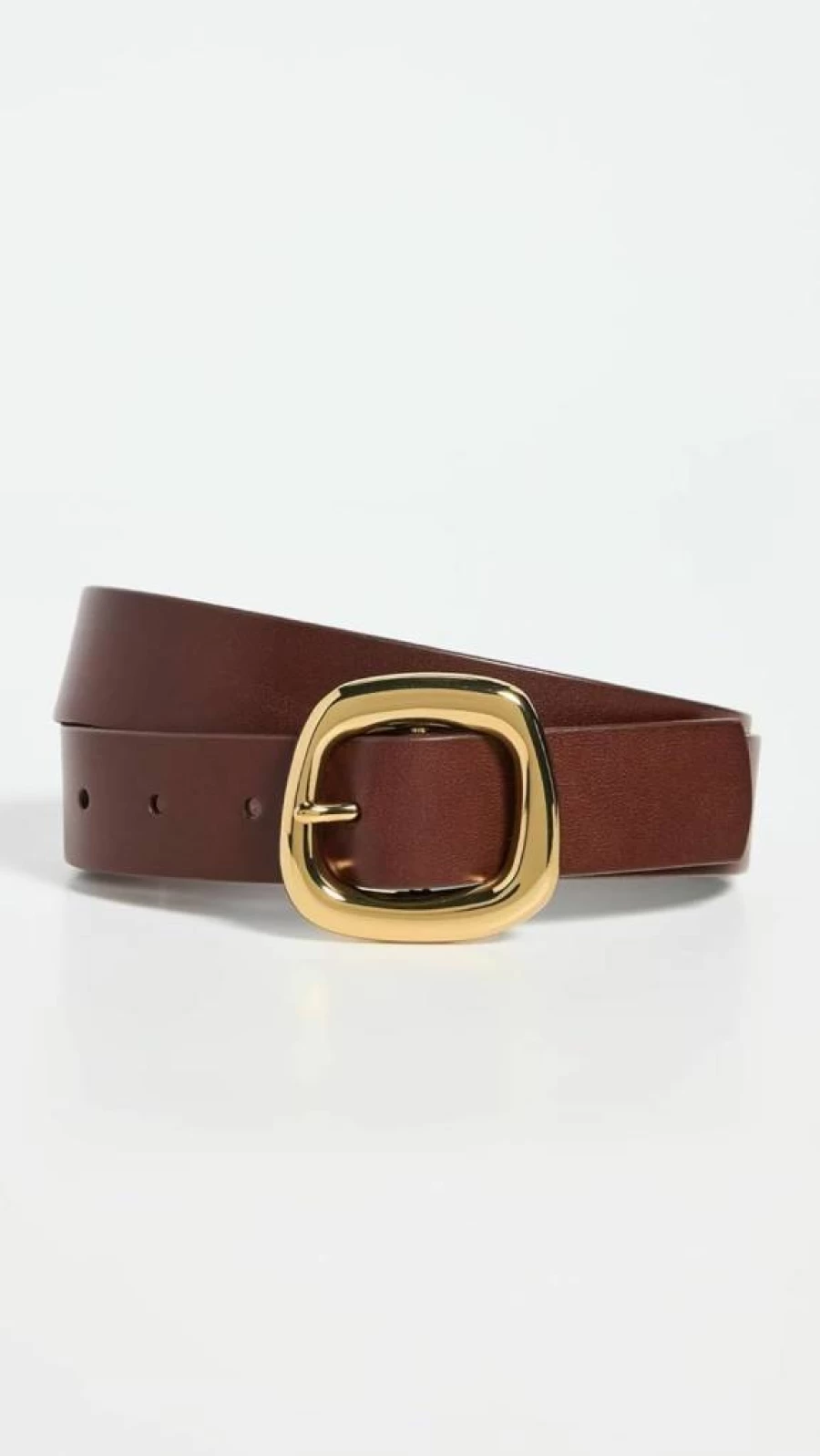 Madewell Women's Puffy Leather Belt with Buckle Detail - Stylish Adjustable Waist Belt for Women